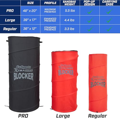 GoSports XTRAMAN Blocker Pop-Up Defenders 3 Pack - Large Size Multi-Sport Blocking Dummy - Training Equipment for Basketball, Football, & Soccer