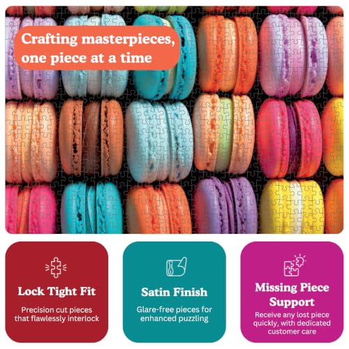 Cross & Glory - Macaron Palette Parade - 1000 Piece Jigsaw Puzzle for Adults | Vibrant Colors | Satin Finish for Less Glare | 20x27 Inches