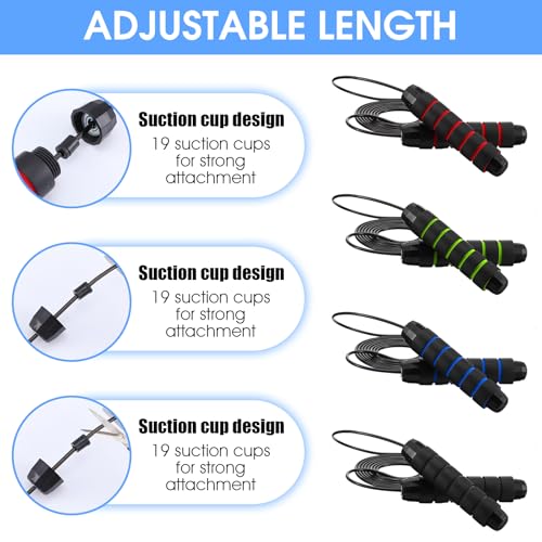 16 Pieces Jump Ropes for Fitness with Ball Bearings Speed Jumping Rope Adjustable Skipping Rope with Foam Handles Exercise Jump Rope for Men Women Cardio Training