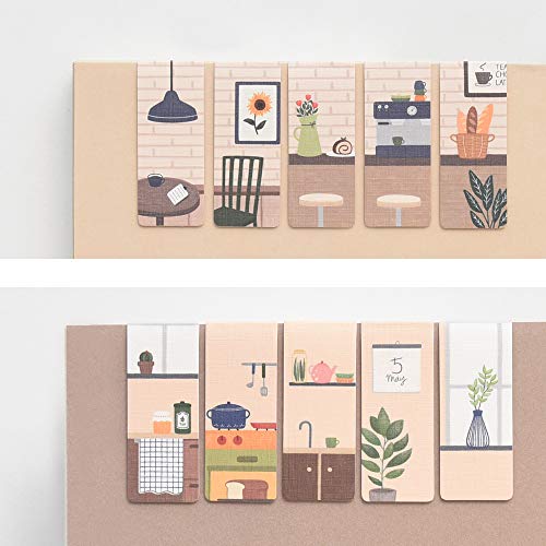 Monolike Magnetic Bookmarks Cosy Kitchen + Cost Cafe, 10 Pieces - color: Cosy Kitchen + Cost Cafe Set
