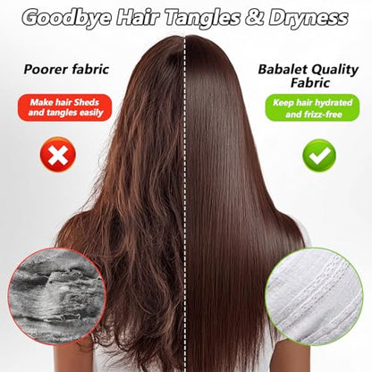 Women Slip-On Pre-Tied Beanie Headwear, Turban Covering Wrap Beanie Caps Headscarf, Stretchy Elastic Band Headwrap - color: White