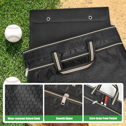 AOLEBA Baseball Lineup Board for Dugout,Dry Erase Magnetic Metal Baseball Clipboard for Coaches - style: Folded - Green