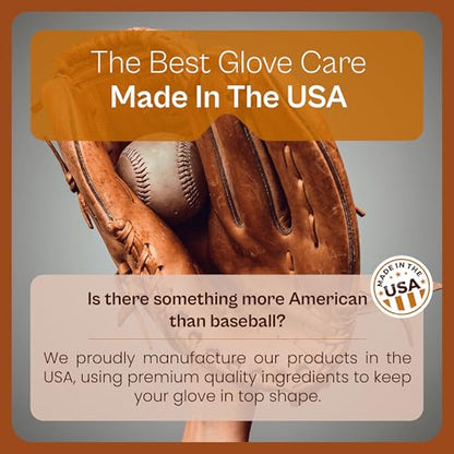 Glove Conditioner, Liquid, 8 Oz – Break in Faster, Keep Leather Maintained – Glove Conditioner for Mitts, Softball, & Baseball Gear Made in USA - size: Break-in Kit