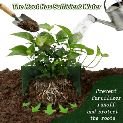 36 Pcs Planting Grow Rings Adjustable Plant Support Rings ，Interlocking Garden Plant Ring,Included 30pcs Plant Labels,Spliceable Green Garden Rings for Plant Support and Soil Moisture Retention