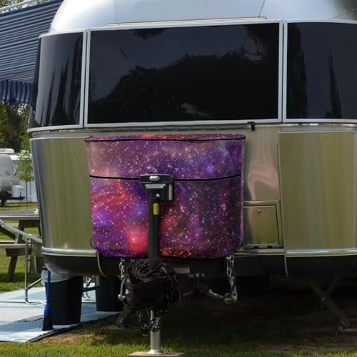 Galaxy Double 20lb RV Propane Tank Cover Waterproof Gas Tank Cover for Camper Weather Resistant Gas Cylinder Cover Halloween Dec - color: Galaxy, size: S(20LB)