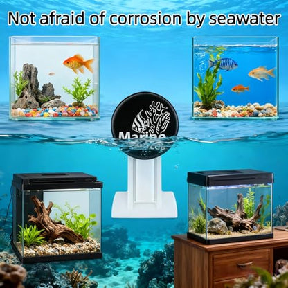 Magnetic Seaweed Feeding Clip for Saltwater Aquarium, Automatic Fish Feeder with Algae Magnet Clip, Glass Tank Accessory for Aquatic Pets, Up to 15mm Glass Thickness - color: Black-1Pcs