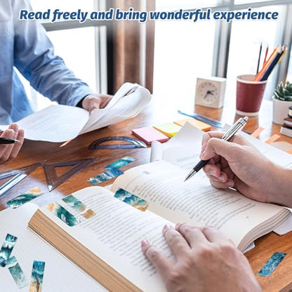 96 Pieces Magnetic Bookmarks Magnet Page Markers - Book Marks for Reading Women & Men with Storage Boxes - Cute Magnet Bookmark Clips for Reading Pleasure（Ocean） - size: 96, style: Ocean Style