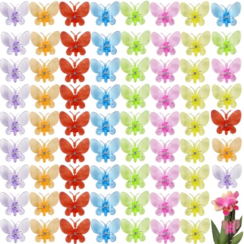 GXXMEI 70PCS Orchid Clips Butterfly Plant Clips Orchid Support Clips Vine Clips Plant Clips for Support Flower Orchid Vine