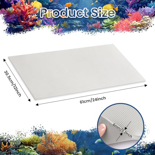12 x 24 Inch Fish Tank Pad, 6mm Aquarium Leveling Mat, Gray | Water-Resistant Surface, Easy to Cut, Helps Cushion the Tank Base, Suitable for Aquariums and Terrariums - color: Gray, size: 12 x 24in