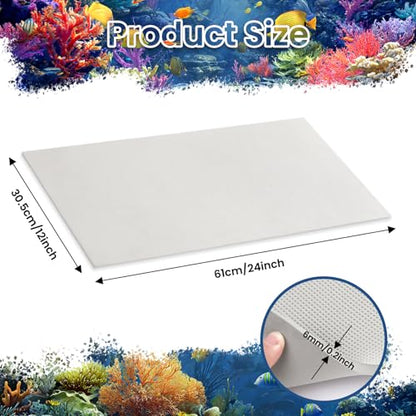 12 x 24 Inch Fish Tank Pad, 6mm Aquarium Leveling Mat, Gray | Water-Resistant Surface, Easy to Cut, Helps Cushion the Tank Base, Suitable for Aquariums and Terrariums - color: Gray, size: 12 x 24in