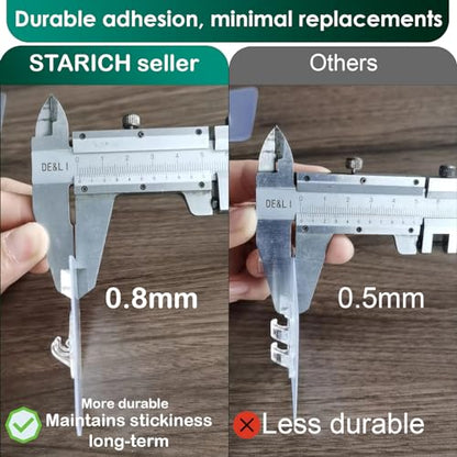 Shower Caddy Adhesive Replacement Stickers Sticker Shelf Basket Strips Suction Hooks Large Strong Hook (Transparent - 4 Packs - 3 Wire Hook) - color: Transparent - 4 Packs - 3 Wire Hook