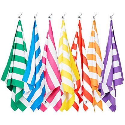 Dock & Bay Beach Towel - Quick Dry, Sand Free - Compact, Lightweight - 100% Recycled - Includes Bag - Cabana - Bondi Blue - Extra Large (200x90cm, 78x35) - color: Cabana - Bondi Blue, size: Extra Large (200x90cm, 78x35")