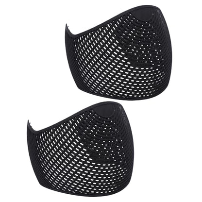 Bewinner Lightweight Hijab Under Scarf Base Layer | 2 Pack Non Slip Hair Grip Band Elastic Headband for Sports Black (Black) - color: Black