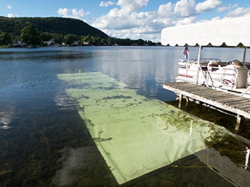 Aquatic Weed Control | Chemical-Free Vegetation Inhibitor for Lakes & Ponds | Benthic Barrier | Instant Weed Free Swimming (10.75 feet x 30 feet) - size: 10.75 feet x 30 feet