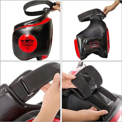 Groin & Thigh Guard Set for Muay Thai/MMA - 10cm Shock Absorption Pads | Adjustable Straps & Multi-Layer Protection (23.6in)