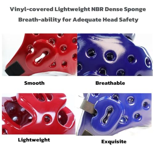 Taekwondo Sparring Head Guard, Competition Protection Headgear for Taekwondo, Karate and Martial Arts - color: blue, size: Large