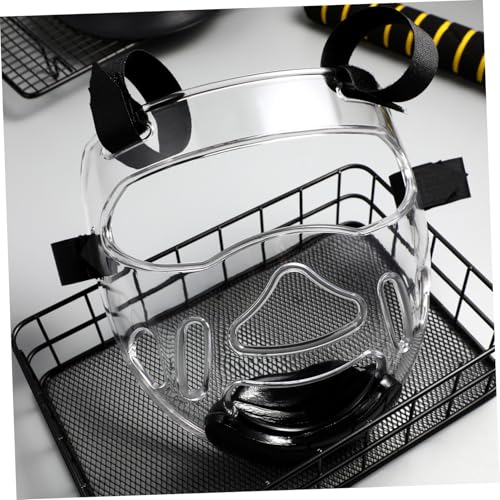 Angoily Taekwondo Mask, Clear Kickboxing Sparring Headgear, Breathable Martial Arts Face Protection - color: 10pcs