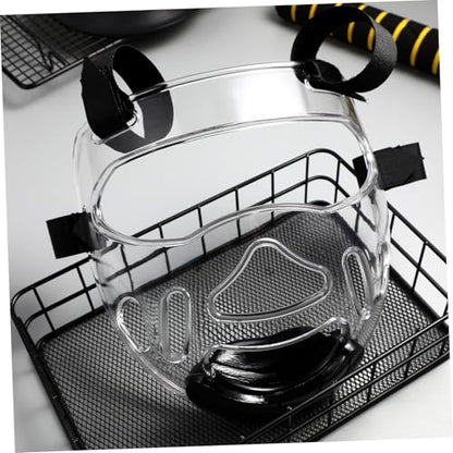 Angoily Taekwondo Mask, Clear Kickboxing Sparring Headgear, Breathable Martial Arts Face Protection - color: 10pcs