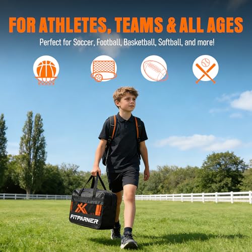 Agility Ladder, Soccer Football Training Equipment Set - 20ft Speed Ladder, 4 Hurdles,Parachute, 12 Cones & Jump Rope | Agility & Speed Training for Kids Youth Adults,Basketball & Football Accessories - color: Orange