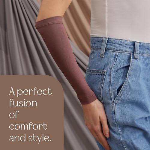 Modest Arm Cover | Jersey Arm Cover | Modest Sleeve Covering for Muslim Women - color: Rose Taupe