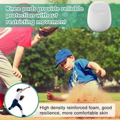 HooLing 8 Pcs Football Knee Pads for Youth, Skill Positions Sports Ultra Light Knee Sleeve for School Team Boys Girls Anti Collision Basketball Volleyball Soccer Cycling Wrestling Protector - size: Youth