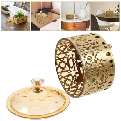 Alipis Metal Snack Candy Tray for Eid Ramadan Party Serving Plate Organizer for Dried Fruits Small Items 3.94 Inch Decorative Home Kitchen
