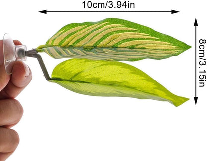 Green Betta Fish Leaf Pad,Plastic Plant Betta Hammock Leaf Bed,Simulating The Natural Habitat for Betta Spawning Grounds,Suction Cup Betta Breeding Resting Bed Aquarium Décor Plastic Plants