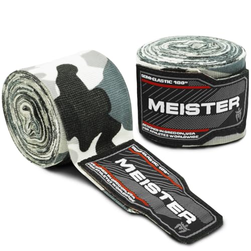 Meister Adult 180" Semi-Elastic Hand Wraps for MMA & Boxing (Pair) - color: Urban Camo