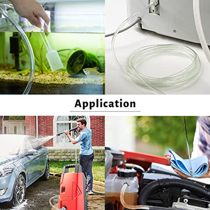 DAVCO 3/4" ID x 10ft Clear Vinyl Tubing, Low Pressure Flexible PVC Tubing, Heavy Duty UV Chemical Resistant Lightweight Plastic Vinyl Hose, BPA Free and Non Toxic - size: 3/4"ID, style: 10 Feet