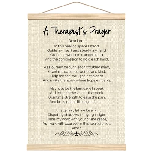 Boat Wades Therapist Gifts,Christian Mental Health Poster Hanger Frame For Therapy Counseling Office,Therapist Prayer Wooden Poster Hangers 12x16 Inch,Christian Therapist Home Office Wall Art Decor - color: Therapist