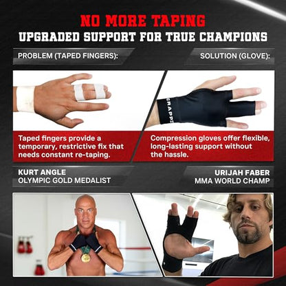 Grappz Middle Finger Brace Compression Gloves – Athletic Buddy Tape & Trigger Finger Splint Alternative – Finger Sleeve & Brace, Arthritis Pain Relief & Joint Stabilizer for All Sports – Unisex XL - size: X-Large, style: Middle Finger