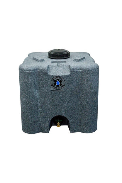 30 Gallon Stackable Emergency Water Storage Tank – Heavy-Duty Water Barrel for Long-Term Drinking Water or Preparedness (Granite) - color: Granite