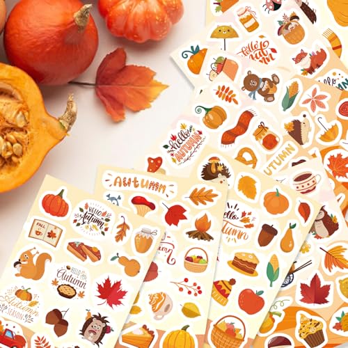 576 PCS Fall Stickers, Hello Autumn Stickers, Thanksgiving Games for Kids - style: Fall