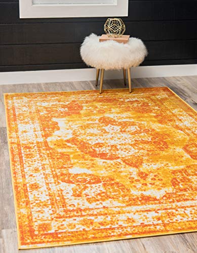 Unique Loom Sofia Collection Area Rug - Salle Garnier (2' 2" x 3' 1" Rectangle, Orange/ Yellow) - color: Orange/Yellow, size: 2'2" x 3'1" (Rectangular)