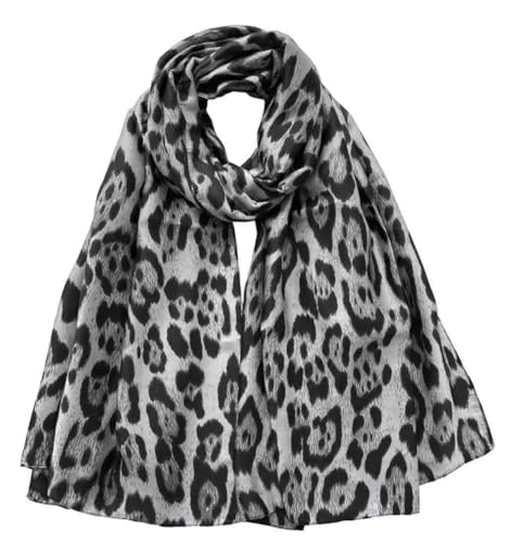 Xyueanlo Scarfs for Women Lightweight Scarves Fashion Print Floral Pattern Head Scarf Wraps Shawls - color: Grey Black