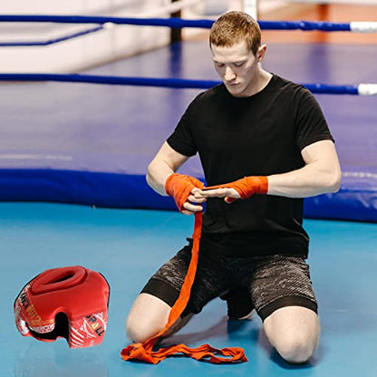 Spall Pro Boxing Headgear, Sparring Helmet for Fighting Sports Karate Boxing Martial Arts MMA and Taekwondo - color: Red