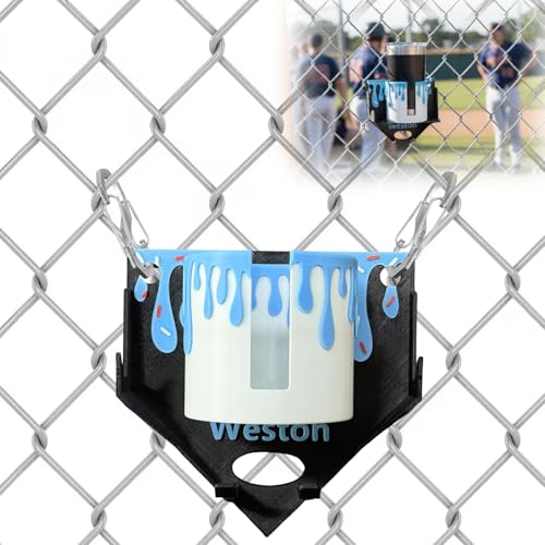 Personalized Baseball Dugout Organizer, Custom Dugout Organizer Softball with Name & Colors, Home Plate Gear Rack with Large Tumbler Cup Holder & Bat Hooks