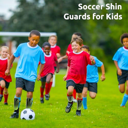 Shin Guards Soccer Youth Kids - Shin Guard for Toddler Boys Girls Teenagers 2-18 Years Old with Ankle Sleeves Protection - Football Shin Pads Equipment with Adjustable Strap - color: Green, size: Small
