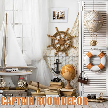 Fish Net Decorations for Party, 2mm Natural Cotton Hawaiian Party Fish Net Decorative, Nautical Themed Cotton Fishnet Room Under The Sea Ocean Beach Party Decor (3)