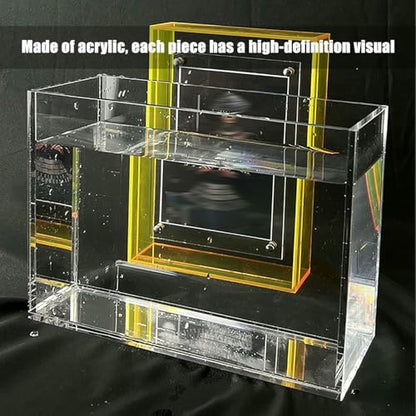 Creative Photography Tray Acrylic Display Cabinet, Transparent Shallow Water Tank Cosmetics Advertising Shooting Props, Thickness 5mm Storage Tray - size: 5.9x5.9x7.9in