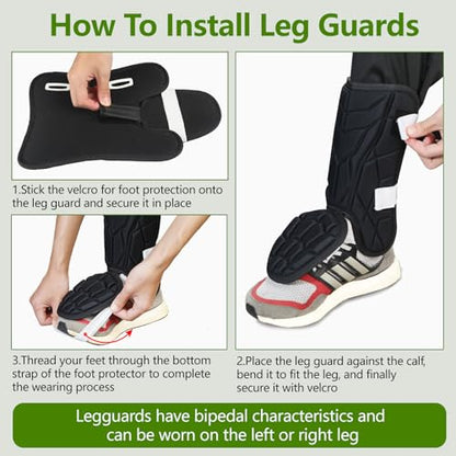 Baseball + Softball Leg Guard, Impact Resistant Batter's Leg Guards, Adult and Youth Shin & Foot Shield with Elastic Straps, Suitable for Both Left and Right Feet, Detachable Leg & Foot - size: Adult-8.85IN