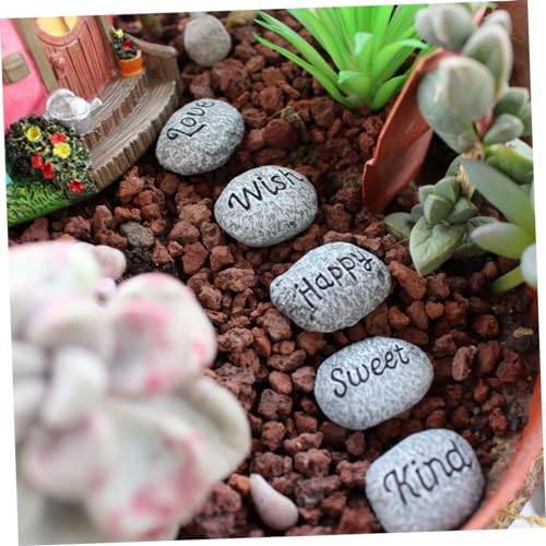 POPETPOP 5pcs Aquarium Decorative Gravel Mini Landscape Rocks for Flowerpot Fountain Garden