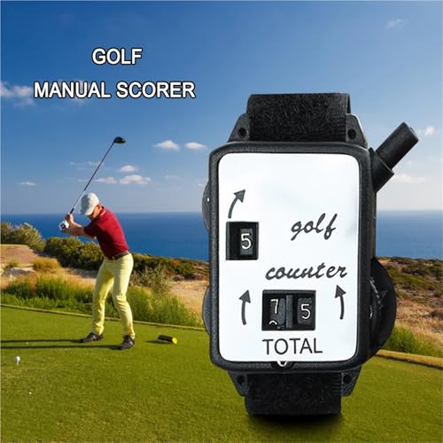 Golf Stroke Counter 2 Pcs Golf Stroke Counter with Wristband Manual Score Keeper Watch Portable Mini Scorers for Sport Teacher