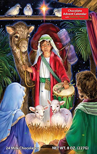 A Gift for the King Chocolate Advent Calendar - Whopping 8 oz. of Milk Chocolate - Individually Wrapped - Nativity Story - Vermont Christmas Company