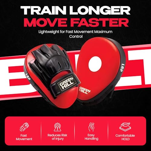 Green Hill Focus Mitts Boxing Pads - color: 5039 RED/BLACK