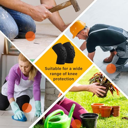 Haysandy 6 Pairs Knee Pads Bulk, Volleyball Breathable Knees Pads with Thick Sponge for Adult Youth Women Men Dancer Sport Training Workout Protector (Black,L Size) - size: Large