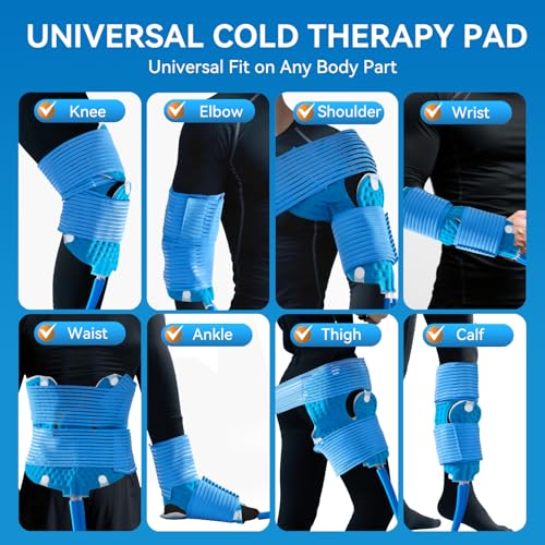 Ice Machine for Knee with Programmable Timer,USB Powered Portable,2026 New Powerful Pump, for Knee Replacement,Pain Relief,Pad for Shoulder,Hip,and Ankle