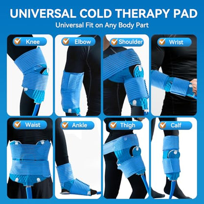 Ice Machine for Knee with Programmable Timer,USB Powered Portable,2026 New Powerful Pump, for Knee Replacement,Pain Relief,Pad for Shoulder,Hip,and Ankle