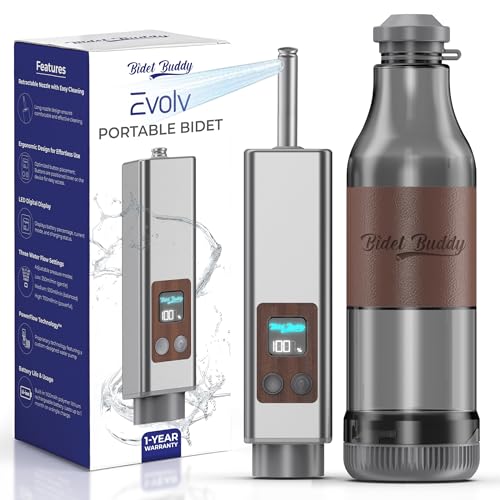 BIDET BUDDY® Evolv Portable Travel Bidet for Men & Women, 530mL - Silver