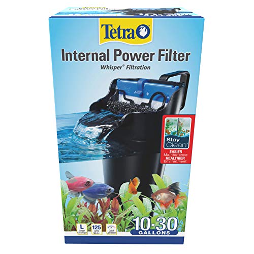 Tetra Whisper 135 GPH Internal Power Filter For Aquariums | For Fish Tanks Up To 30 Gallons, Whisper Quiet, 3-Stage Filtration, Space-Saving Internal Filter Clips on Tank - size: 10 - 30 Gallons